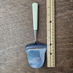 Vintage Rustfri Norway Cheese Slicer Pat 64416 Cream Handle Stainless Steel MCM